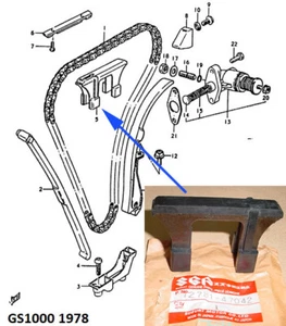 Suzuki GS550 GS1000 GS1100 Cam Chain Guide NOS Camshaft Timing Guide 12781-47042 - Picture 1 of 2