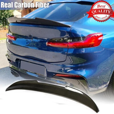 For BMW X4 G02 M40i X4M 2019-2022 Real Carbon Rear Trunk Boot Lip Spoiler Wing - Image 1 of 4