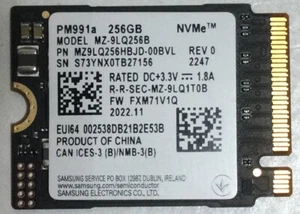 New Pull Samsung PM991a MZ-9LQ256C 256 GB M.2 2230 30mm NVMe Solid State Drive - Picture 1 of 2