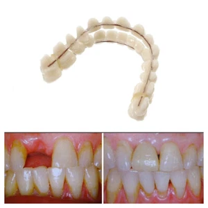 Snap On Upper and Bottom Set False Teeth Dental Veneers Denture Tooth Cover US - Picture 1 of 19
