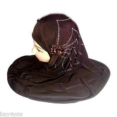 Kopftuch mit Strass Islam Kopfbedeckung Jadeed Muslima Hijab Tuch Khimar Niqab - Bild 1 von 3