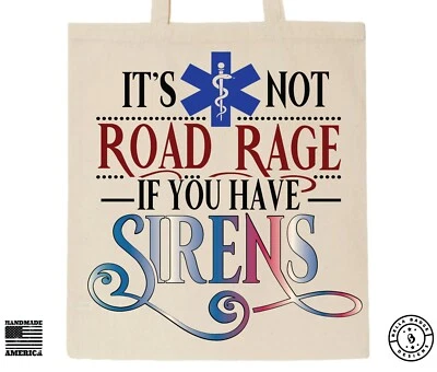 Bolso de Mano EMT Sirenas Lona Paramédico Primer Respondedor Regalos Humor Médico EMS Foto 1 de 4