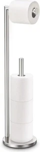 Toilettenpapierhalter Ständer, Toilettenpapierständer Nickel gebürstet, freistehende Arbeit - Bild 1 von 6
