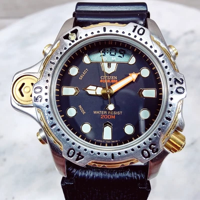 Reloj de buceo Citizen Aqualand Promaster 50 mm híbrido medidor de profundidad C023-089405 de colección Foto 1 de 4