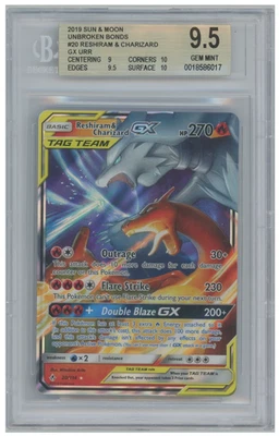 Charizard & Reshiram GX 20/214 Pokemon TCG Unbroken Bonds - BGS 9.5 Foto 1 de 2