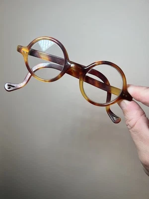 ¡Raro! GAFAS ACETATO ESTILO JAPONÉS VINTAGE AÑOS 40/50 DOS TONOS TORTUGA REDONDAS Foto 1 de 4