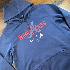 Atlanta Braves Hoodie Herren Large MLB Baseball Pullover 2021 World Series Nike - Bild 1 von 10