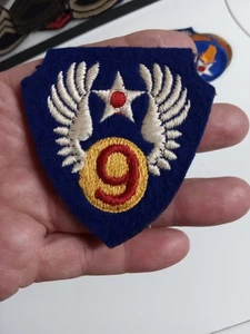 Original WW2 AAF 9th Air Force Patch - Felt - British -made - Picture 1 of 2