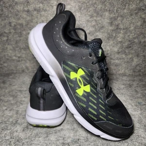 Under Armour Charged Assert 10 Herren Größe 13 Schwarz Grün Niedrig Laufschuhe - Bild 1 von 9