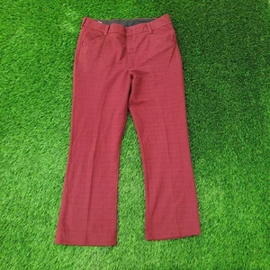 Vintage 80s FARAH Textured Disco Flared Pants 36x30 Red USA - Picture 1 of 20