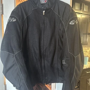 Joe Rockets Motorcycle Jacket 3XL With Safety Pads Black BIKER - Picture 1 of 11