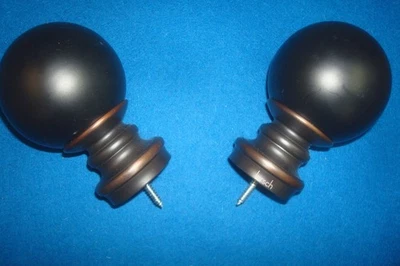 2 remates de bola de metal de diseño KIRSCH para poste de 1 3/8" 1831709 bronce frotado con aceite Foto 1 de 3