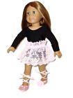 3 pc Ballet Outfit fits American Girl Dolls 18" Doll Clothes Leotard Tutu Shoes