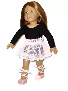 3 pc Ballet Outfit fits American Girl Dolls 18" Doll Clothes Leotard Tutu Shoes - Picture 1 of 7