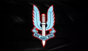 SAS SERVICIO AÉREO ESPECIAL BANDERA 5X3 FUERZAS ESPECIALES MILITARES REINO UNIDO S.A.S. EJÉRCITO BRITÁNICO - Imagen 1 de 1