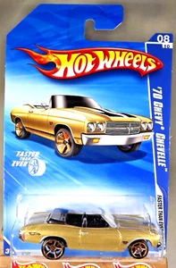 2010 Hot Wheels #136 Faster Than Ever 8/10 '70 CHEVY CHEVELLE Gold w/FTE Spokes - Picture 1 of 5