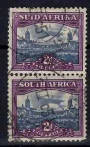South Africa 1938 SG 58 Pair Used Patchy Gum Not Hinged CV £50 Lot 322 - Picture 1 of 2