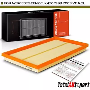 Engine Air Filter for Mercedes-Benz CLK430 1999 2000 2001 2002 2003 4.3L Front - Picture 1 of 8