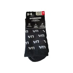 NEW Under Armour 3 Pack Crew Polyester UA Cushioned Socks M Women's 8.5-13 - Picture 1 of 7