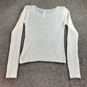 J. Galt Pullover Damen OS Ivory Mohair Wollmischung offen Strick transparent PacSun * - Bild 1 von 11