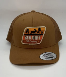 Red Dirt Hat Company Moose Crossing Caramel Mesh Patch Snapback Trucker - Picture 1 of 3