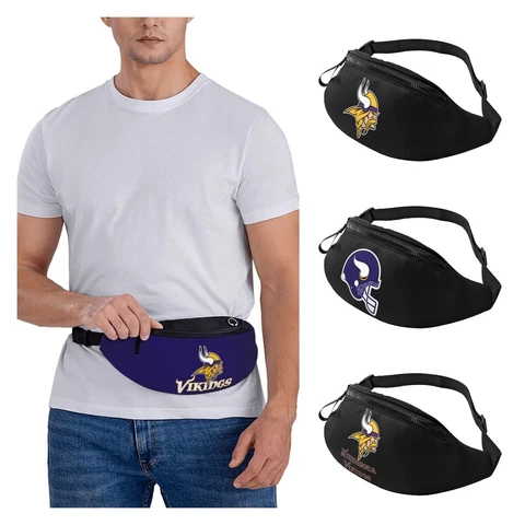 Minnesota Vikings Running Belt Fanny Pack Outdoor Waist Bag Hiking Zip Bag Cover