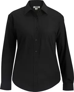 Edwards #5354 Woman's XL Black Long Sleeved Button Up Shirt - Picture 1 of 1