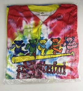 St. Louis Cardinals Grateful Dead Bears Tie Dyed Baseball Jersey New NIB XXL - Picture 1 of 4
