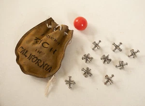 Jacks & Super Ball Game (B5A/JSF6) I Struck it Rich in California Suede Bag Jax - Picture 1 of 4