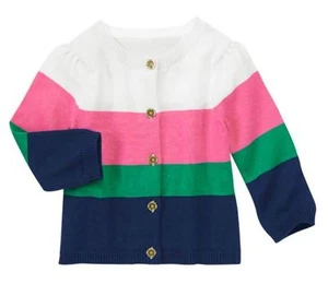 Cárdigan Gymboree Rayas y Ancla Bloques de Colores Brillantes Blanco 12-18 meses Precio de venta sugerido por el fabricante $35 Nuevo con Etiquetas - Imagen 1 de 1