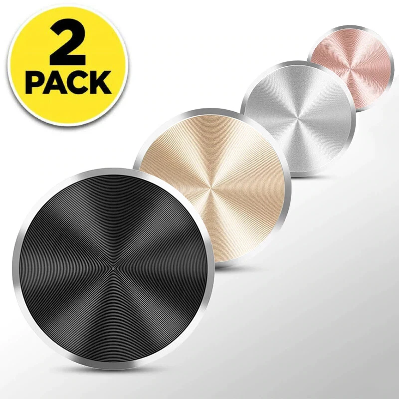2-Pack Metal Plate Adhesive Sticker Replace For Magnetic Car Mount Phone Holder - Image 1 of 4