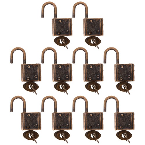 10 Pcs Vintage Suitcase Lock Padlock Antique Padlocks eBay