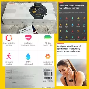 NEW Mibro Watch A1 Smartwatch Blood Oxygen SpO heart Rate Monitor Health Tracker - Picture 1 of 12