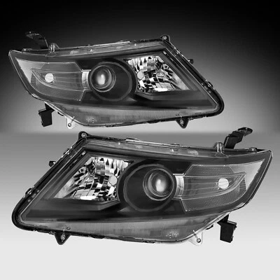 Faros proyectores halógenos negros transparentes Haolgen para Honda Odyssey 2011-2017 Foto 1 de 4