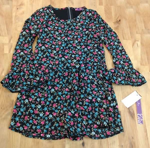 AQUA Girls' Floral Romper,Black/Teal/Pink, Size L, MSRP $58 - Picture 1 of 4