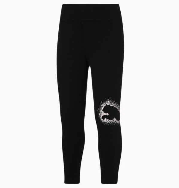Leggings de fútbol rebeldes Puma para jóvenes/niños - negros YM Foto 1 de 1