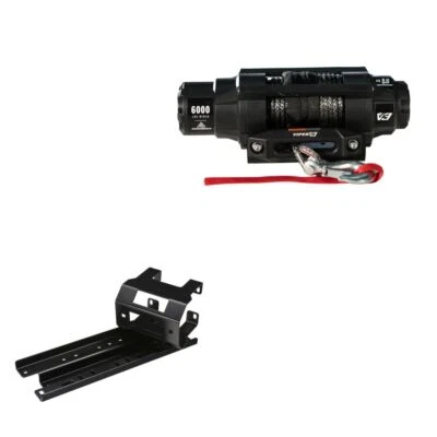Guincho Viper 6000 lb V3 corda preta com montagem para Polaris Sportsman 600 2005 - Imagem 1 de 3