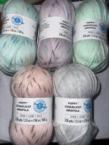 Loops & Threads Yarn POPPY nylon acrylic blend - 238yd 3.5oz 218m 100g - Picture 1 of 25