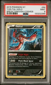 Yveltal Cosmos Holo #94 XY BREAKthrough Pokemon TCG ( POP 1 NONE HIGHER ) - Picture 1 of 2