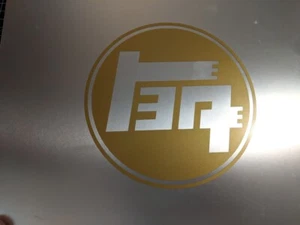 2 pack Toyota TEQ Logo Vinyl Decal Sticker Gloss Gold Metallic 3.5" inch - Picture 1 of 6