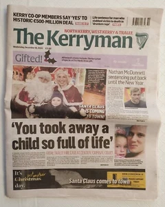 Kerryman newspaper Dec 18, 2024 Co. Kerry, Ireland; Killarney & So Kerry edition - Picture 1 of 3