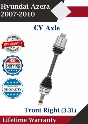 New OE Front Right CV Axle For 2007-2010 Hyundai Azera 3.3L Lifetime Warranty — 第 1/4 张图片