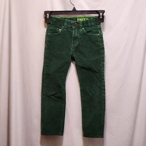 J.Crew Crewcuts Green Corduroy Jeans Stretch Adjustable Waist Boys 4 - Picture 1 of 5