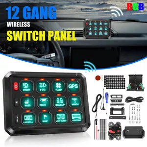 Wireless RGB 12 Gang Switch Panel Switch Momentary Circuit Control Relay System - Bild 1 von 21