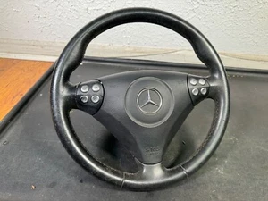 05-08 MERCEDES R171 SLK350 C280 C350 SPORT STEERING WHEEL BLACK 1714600103 OEM - Picture 1 of 6