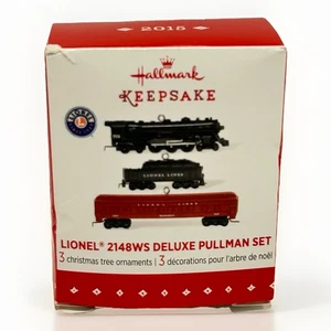 HALLMARK 2015 LIONEL 2148WS Deluxe Pullman Train Set Miniature Ornament - Imagen 1 de 7