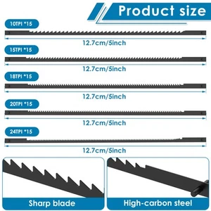 75Pcs Pin End Scroll Saw Blade Kit Compatible for 3921/3922/3923 5inch qizCl - Picture 1 of 12