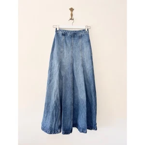 Raey Full Denim Maxirock Gr. UK 8 blau Taschen Baumwolle minimal - Bild 1 von 10