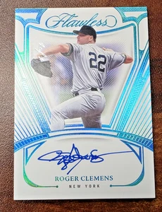 2024 Panini Flawless Roger Clemens Platinum 1/1 Autograph Auto On Card Yankees - Picture 1 of 9