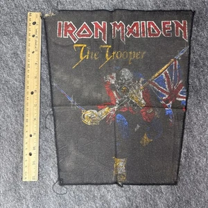 Rare Vintage Iron Maiden The Trooper Large Size Back Patch Band Shirt Rock - Picture 1 of 13